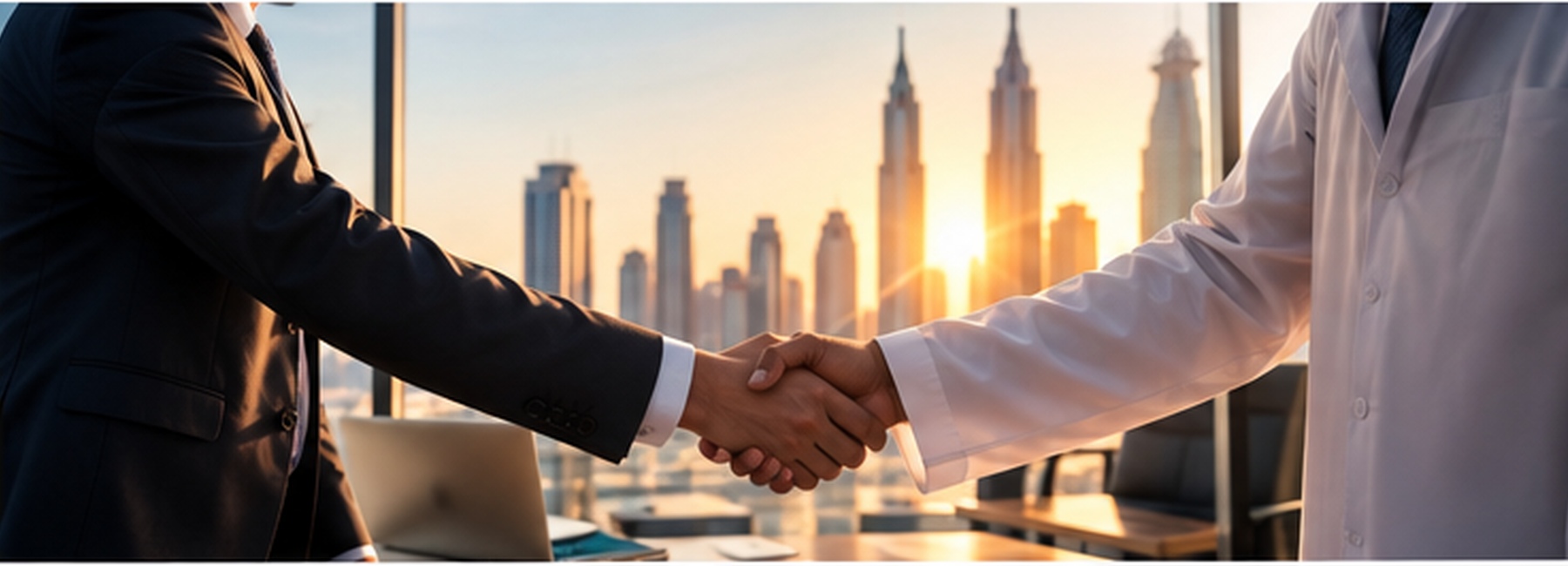Business partners shaking hands